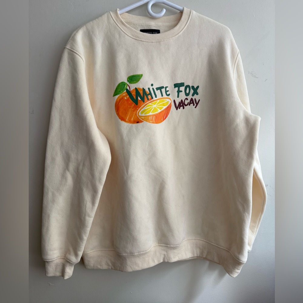 White Fox Graphic Sweatshirt